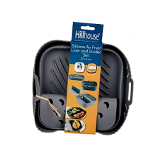 Square Silicone Air Fryer Liner & Divider 21.5cm x 6cm 